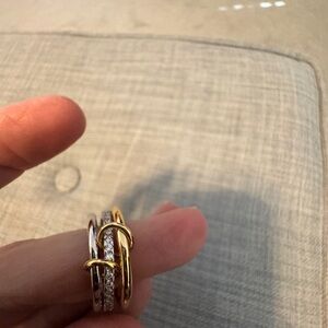 Elegant Gold and Silver Women's Ring